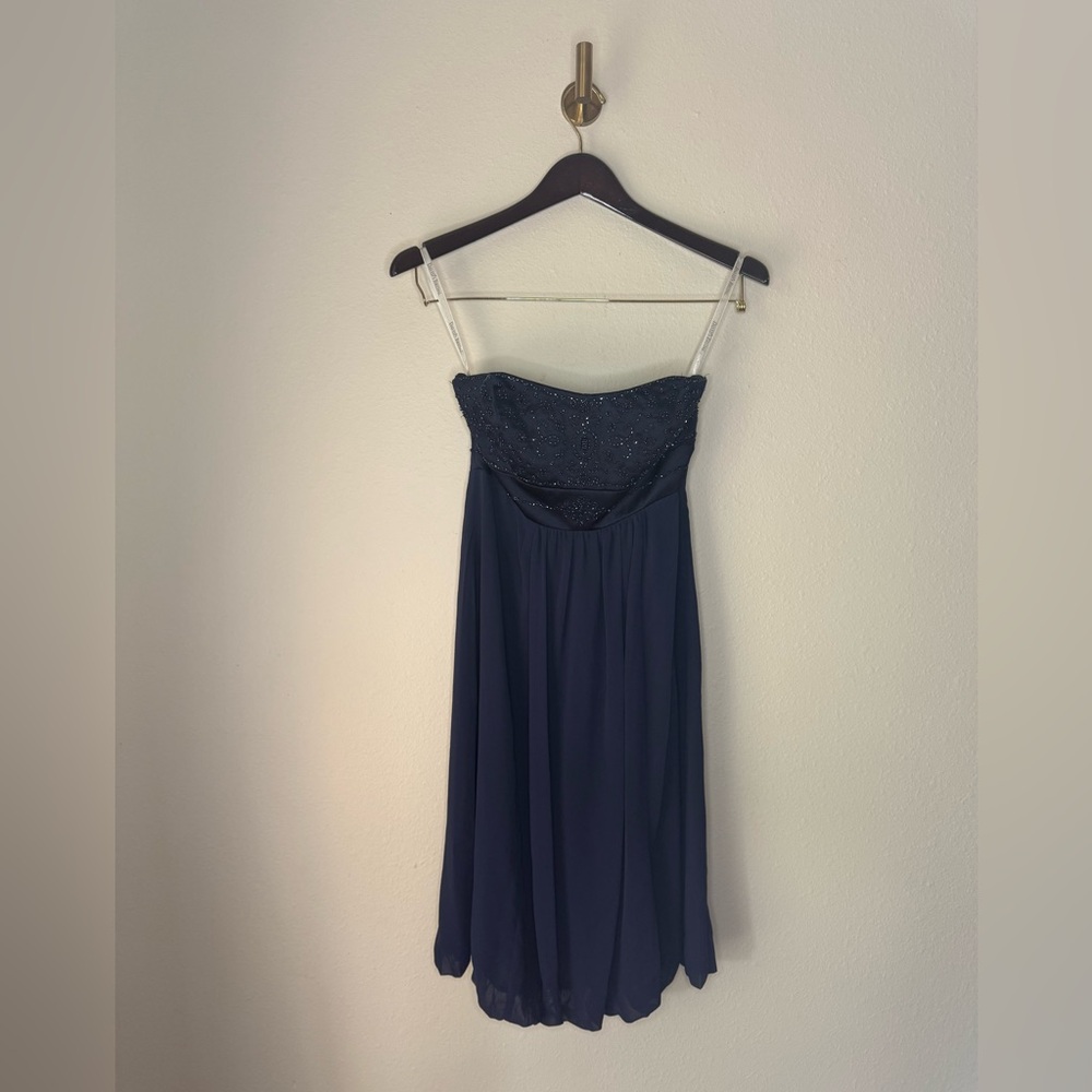 David’s Bridal Navy Blue Dress size 2